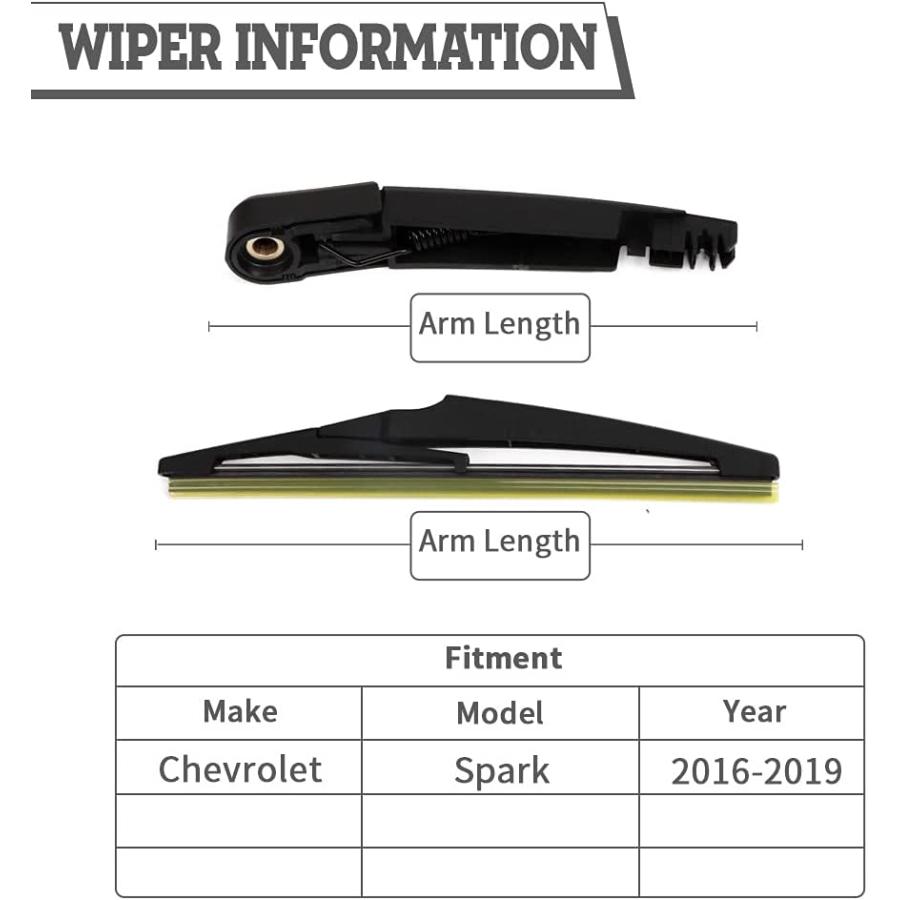 大口注文 Rear Wiper Arm Blade Nut Set Replacement for Chevrolet Chevy Spark 2016-202