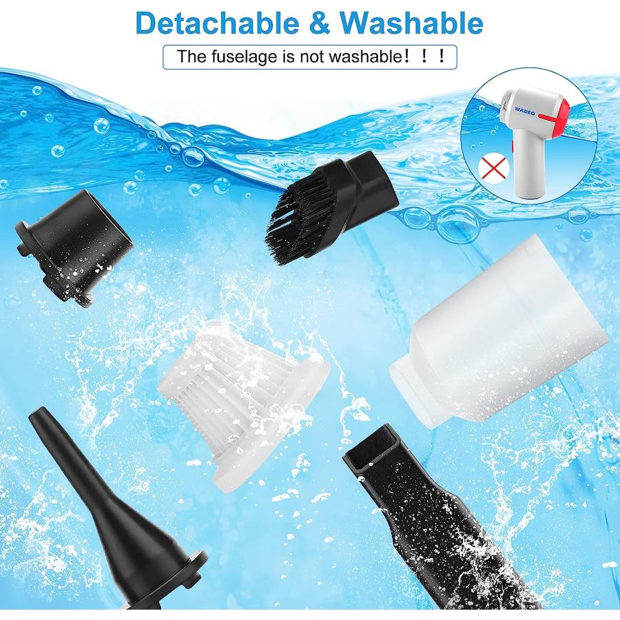 WADEO Cordless Vacuum Cleaner Car Vacuum Cleaner Handheld USB ...
