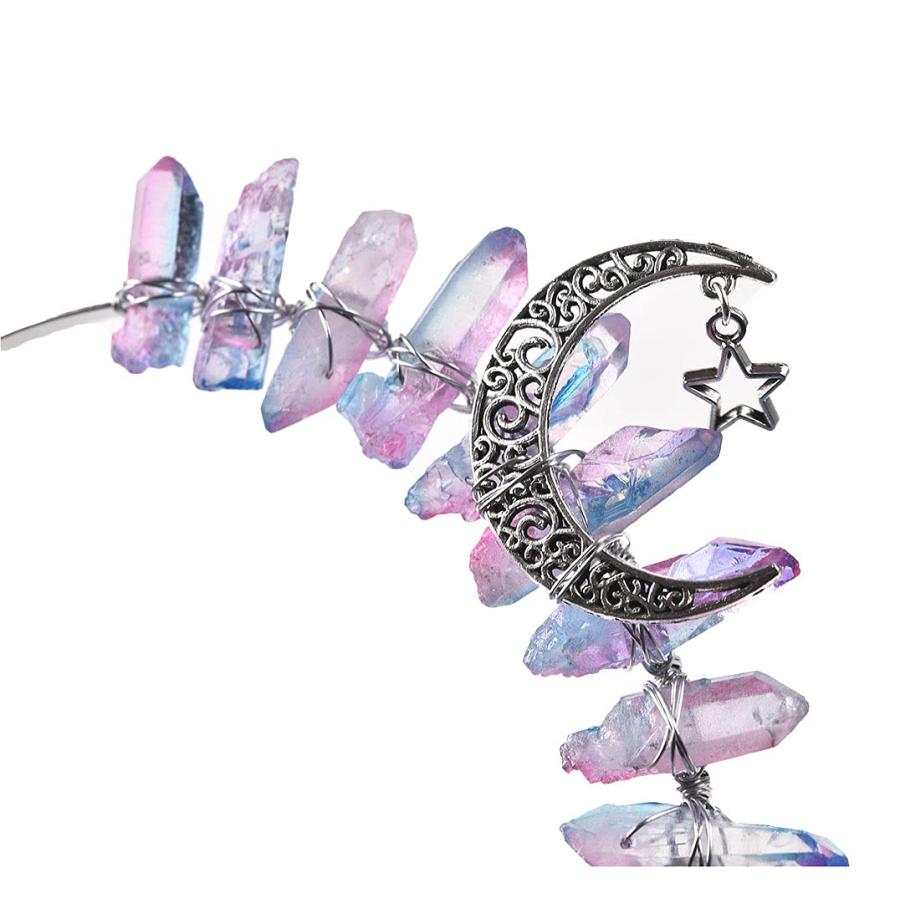 【並行輸入品】JIC Gem ヘッドバンド 未加工 クリスタル クラウン ヘアバンド クォーツ ラインストーン ティアラ ハンドメイド マーメイド ヘ_1