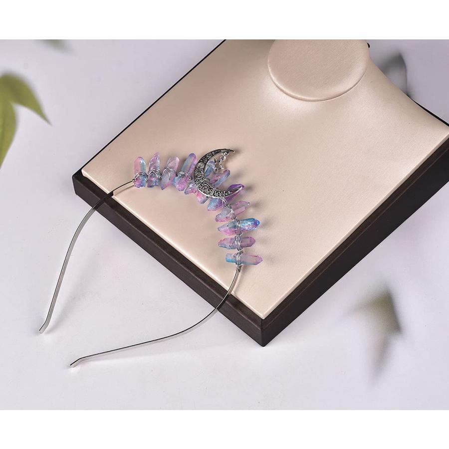【並行輸入品】JIC Gem ヘッドバンド 未加工 クリスタル クラウン ヘアバンド クォーツ ラインストーン ティアラ ハンドメイド マーメイド ヘ_5