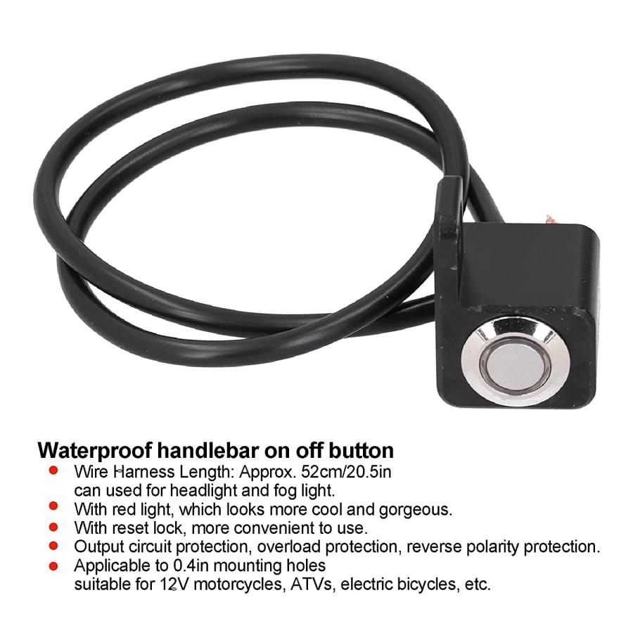 【並行輸入品】On Off Switch Mount-Motorcycle Handlebar Switch Headlight Fog Lamp Oの画像