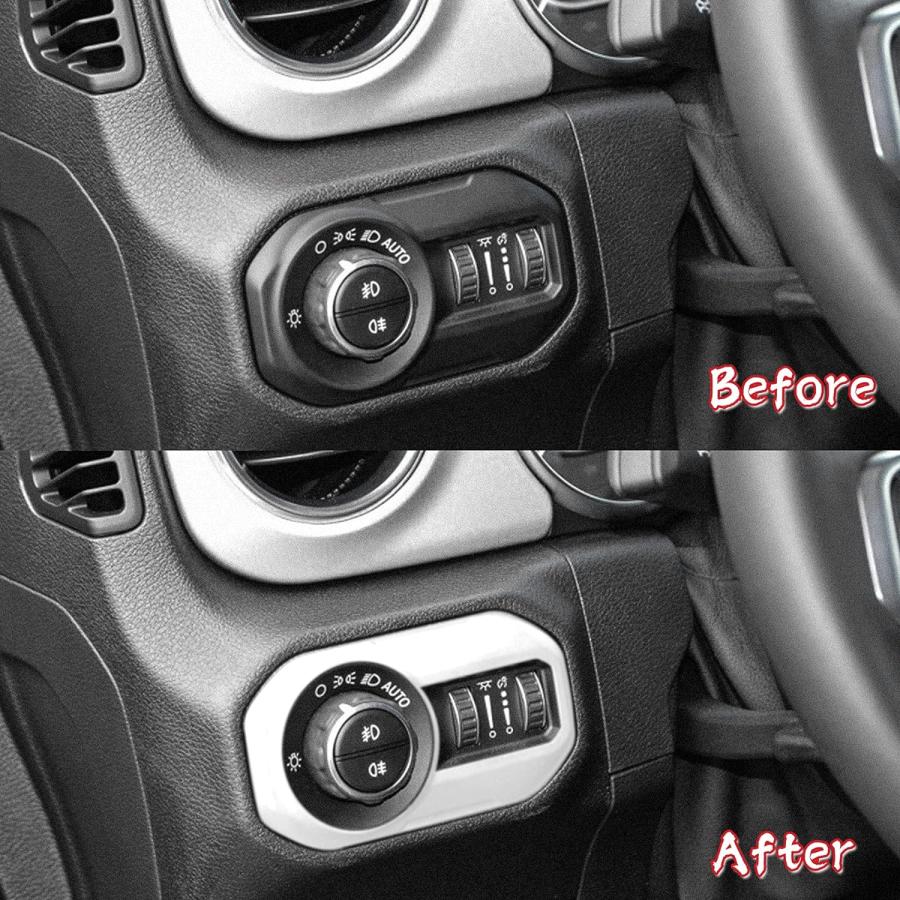 【並行輸入品】YOOWEE Headlight Switch Button Cover Accessories Trim Interior Decor