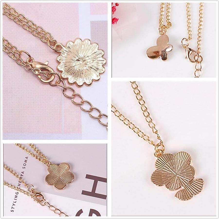 並行輸入品】4 Pcs Dainty Daisy Smile Flower Butterfly Pendant