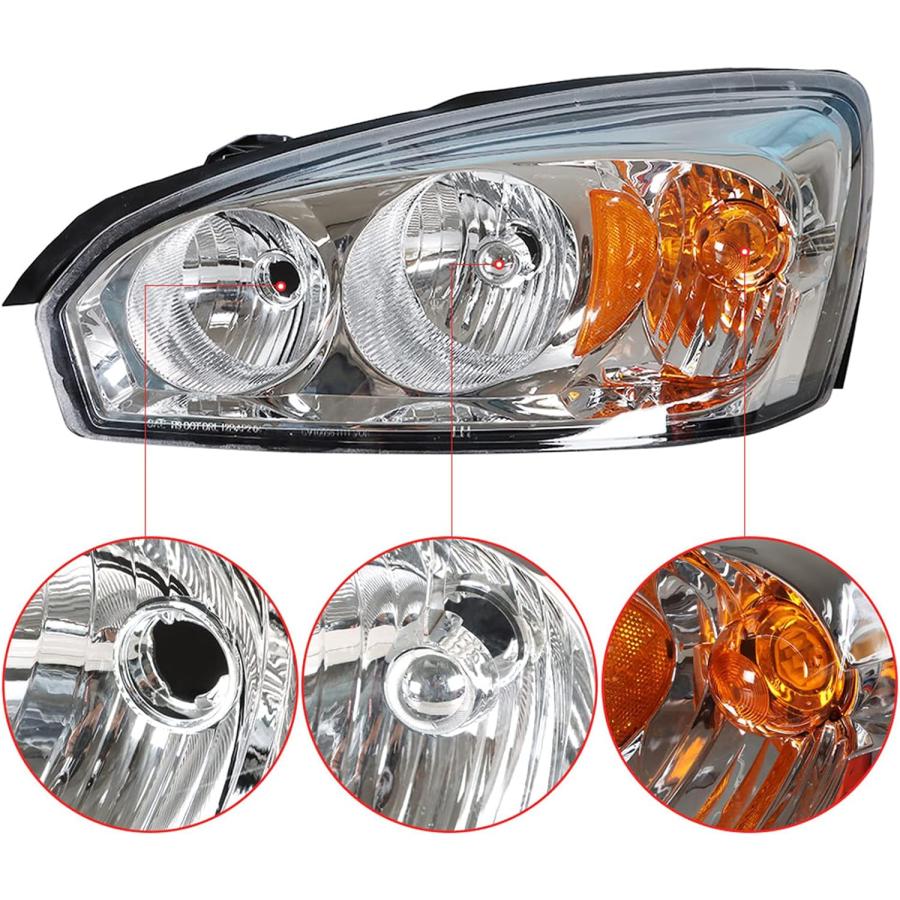 【並行輸入品】LABLT ヘッドライト 交換用 2004 2005 2006 2007 2008 Chevy Malibu SS ヘッドライトペア 左_2