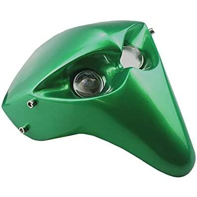 【並行輸入品】12v Universal Green Headlamp Motorcycle LED Headlight Fairing Skull_3