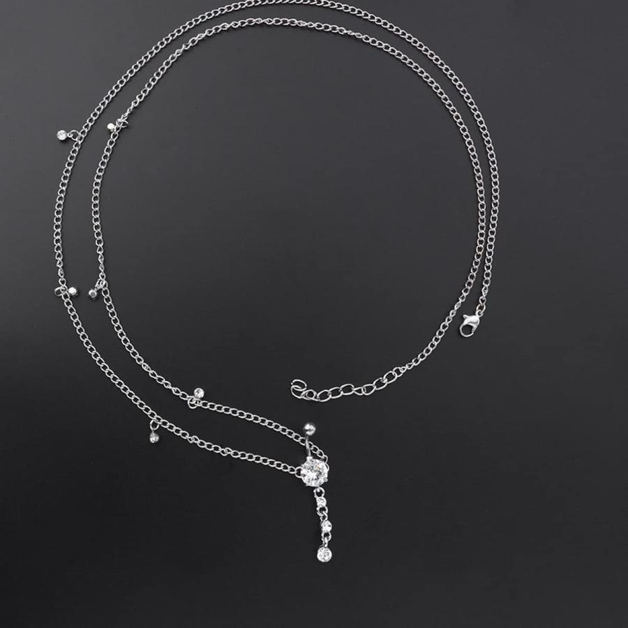 【並行輸入品】Happyyami Womens Belts 2pcs Rhinestone Waist Chain Belts Rhinestone_5