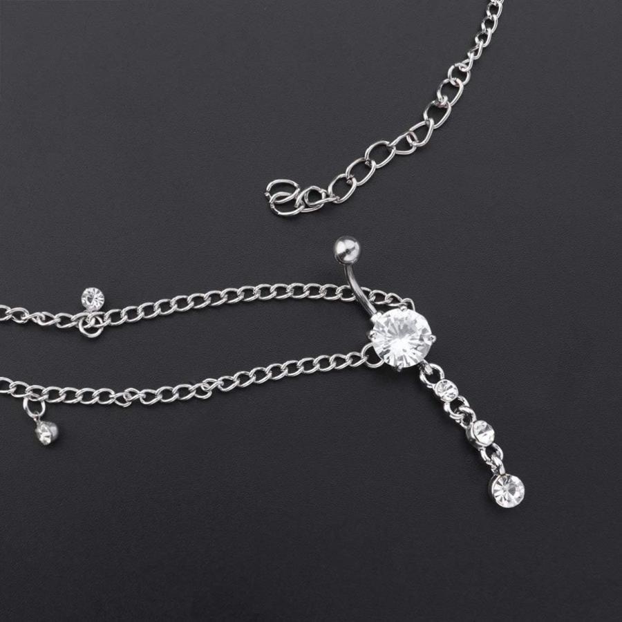 【並行輸入品】Happyyami Womens Belts 2pcs Rhinestone Waist Chain Belts Rhinestone_6