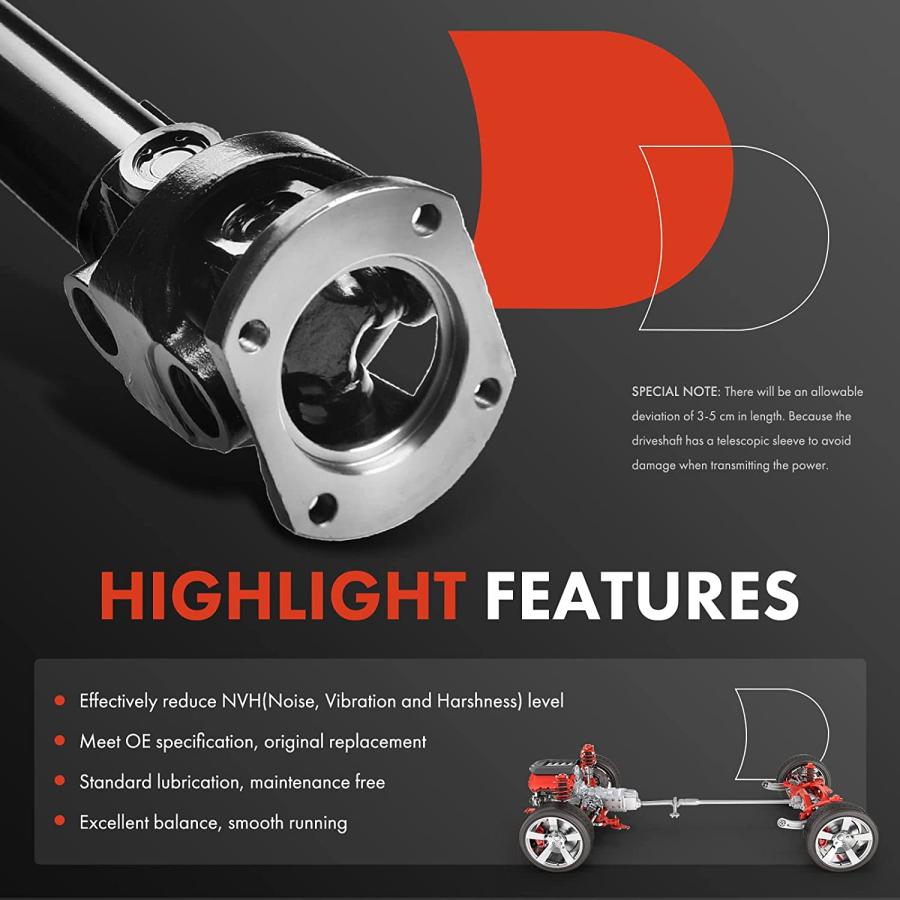 【並行輸入品】A-Premium Front Complete Drive Shaft Prop Shaft Driveshaft Aの画像