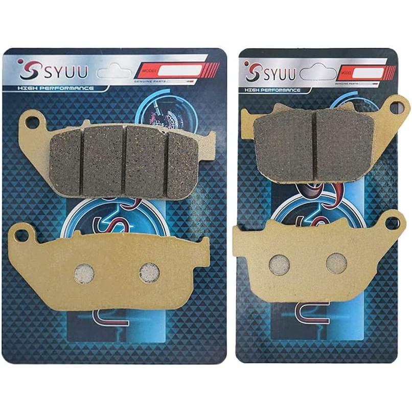 SYUU Motorcycle Replacement Front Rear Brake Pads compatible with/for