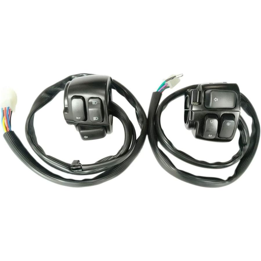 ブランド登録なし - 【並行輸入品】1 Pair Motorcycle 1inch Handlebar Switches Control and Wiring Harnes