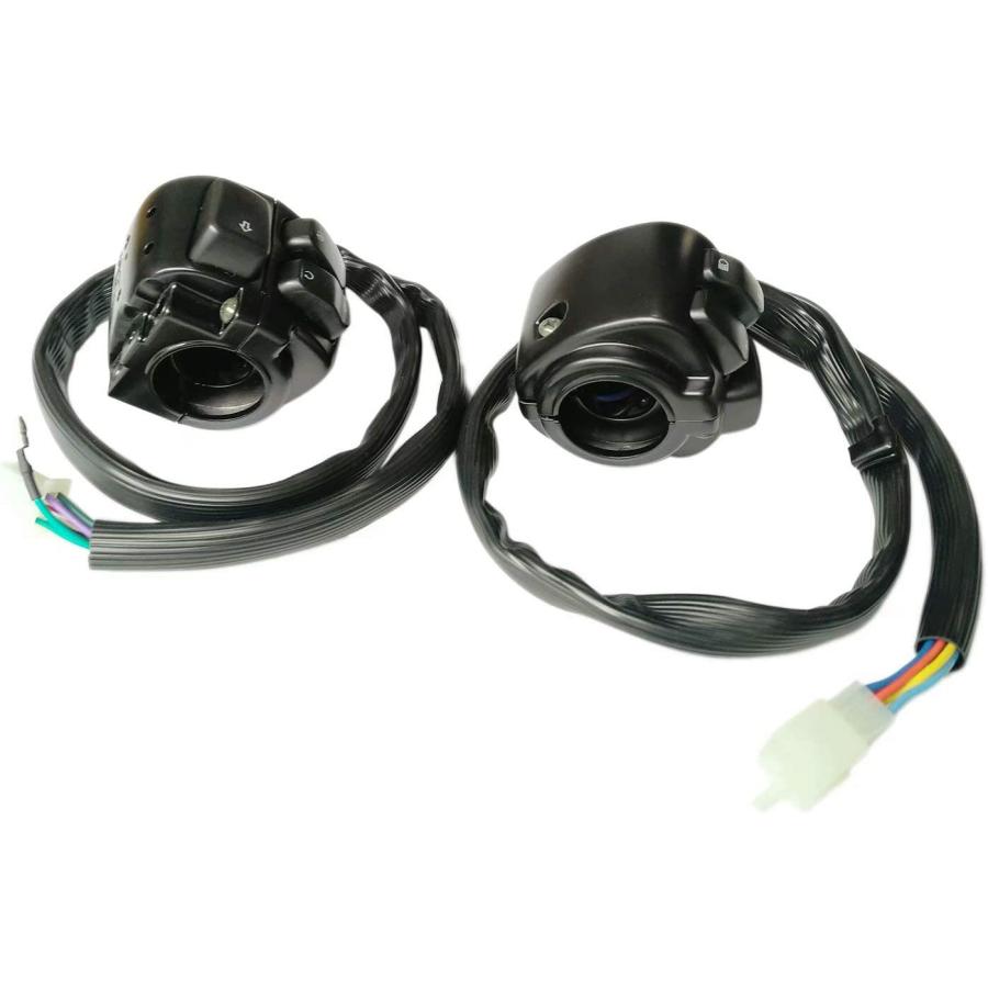 ブランド登録なし - 【並行輸入品】1 Pair Motorcycle 1inch Handlebar Switches Control and Wiring Harnes