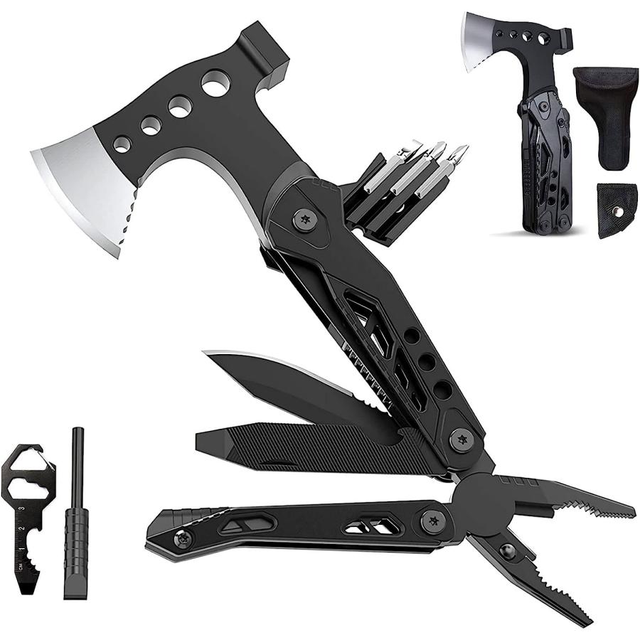 Hatchet Multitool Axe Hammer Gifts for Men Dad Husband 14 in 1 Camping