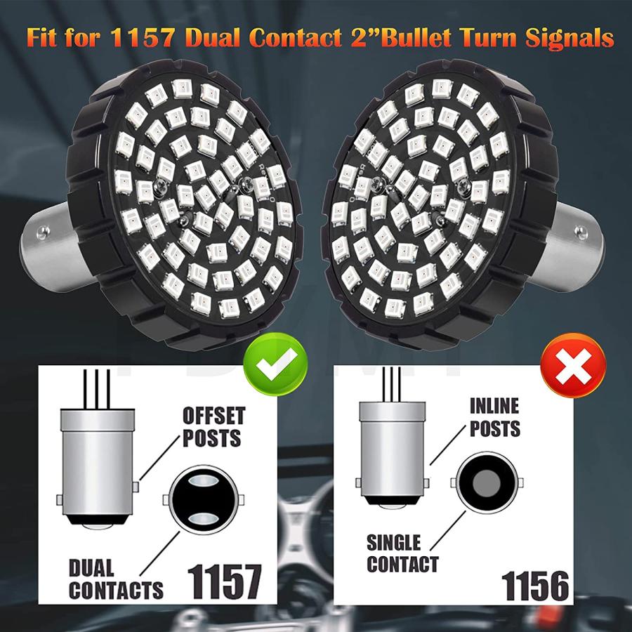 【並行輸入品】PBYMT 1157 LED Turn Signal Light SMD Bulb 2inch Rear Running Brake Lの画像