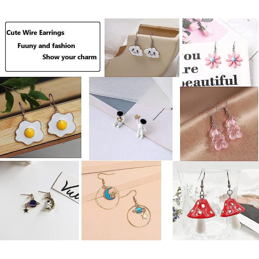 良品質 SONNYX 25 Pairs Weird Earrings Funny Earrings Cute Earrings Aesthetic Earrings Quirky Earrings Planet Astronaut Moon Stars Earrings Set Gummy Bear