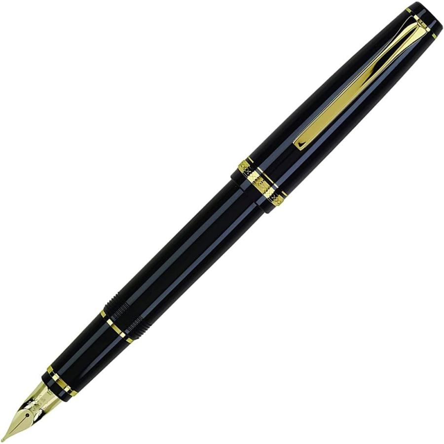 ＄PILOT 万年筆 ブラック ゴールドトリム 並行輸入品】パイロット ファルコン 万年筆 ブラック w/ゴールドトリム
