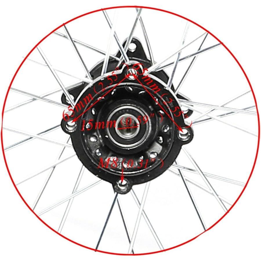 並行輸入品】リアホイールリム 90/100-14インチ タイヤ 125cc 140cc