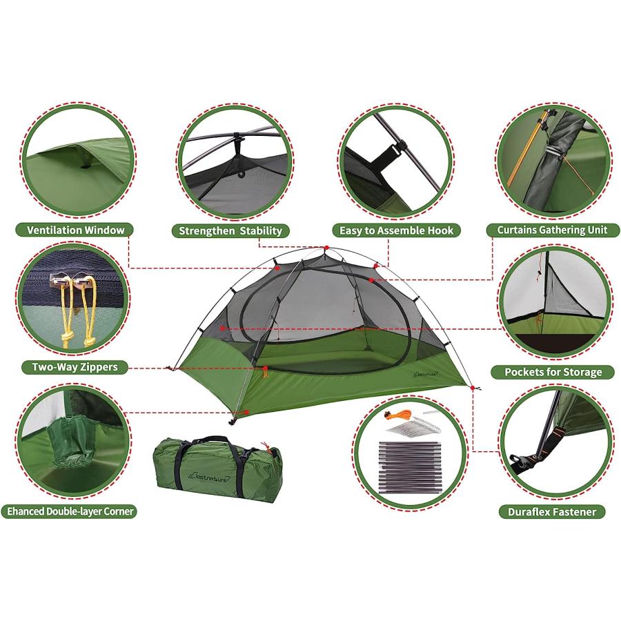 Camping clostnature テント Clostnature 一人用 テント キャンプ