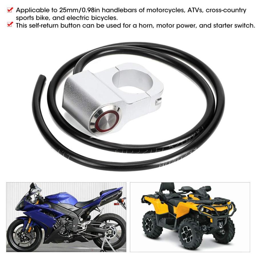 【並行輸入品】25mm/0.98in Waterproof Steel Spotlights Handlebar Headlight Switch fの画像
