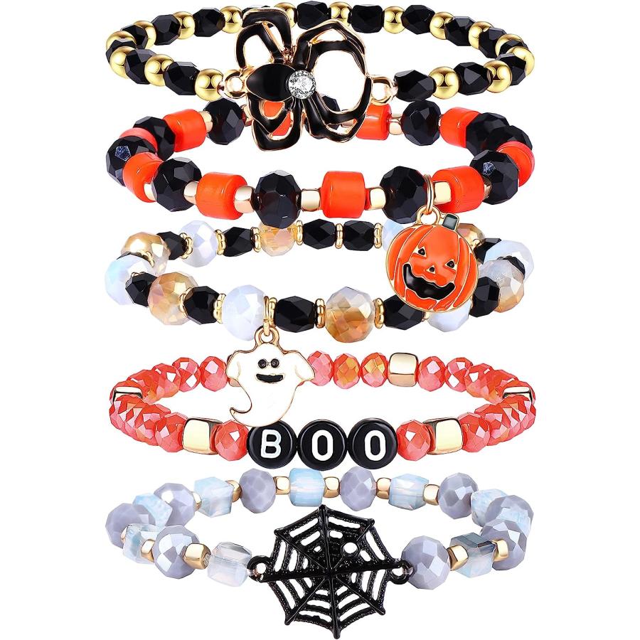 並行輸入品】ハロウィン ビーズブレスレット パンプキン クモ ゴースト