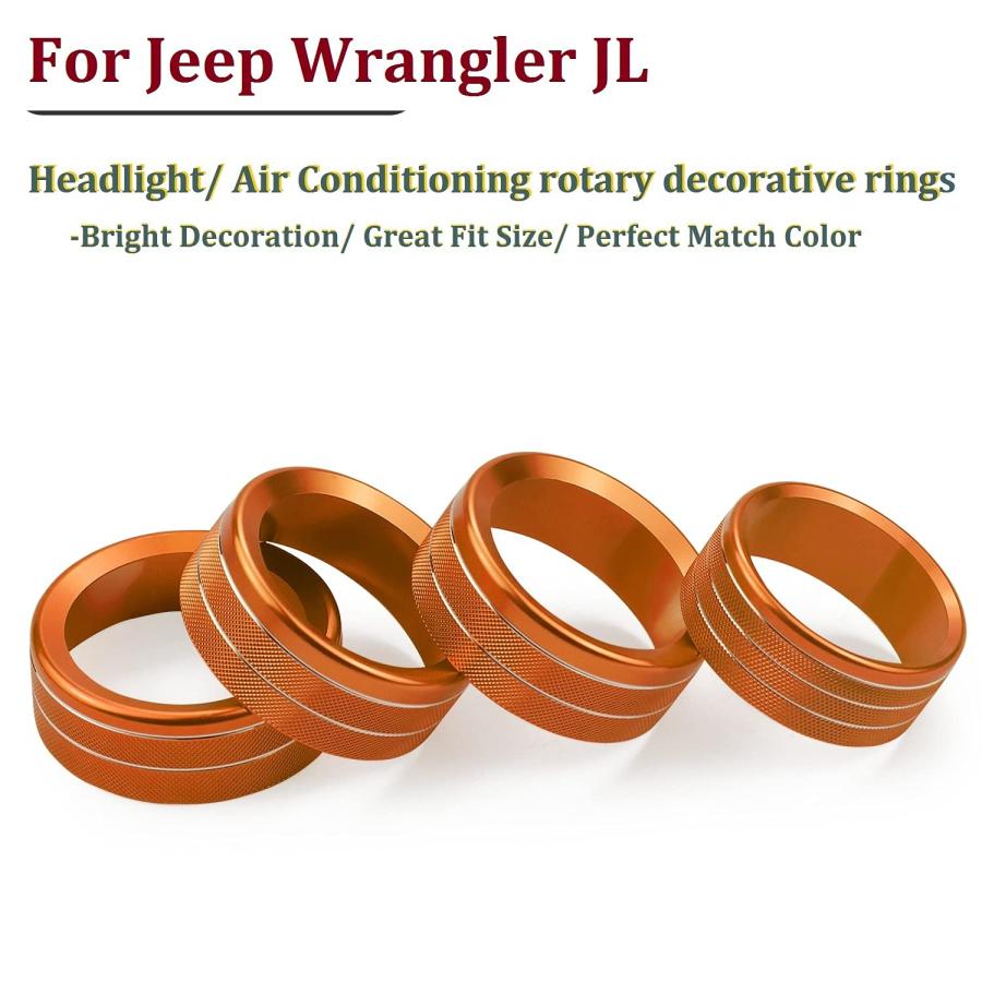 【並行輸入品】エアコンヘッドライトスイッチノブカバートリム ジープ ラングラー JL JLU 2018 2019 2020 2021 グラディエーター_2