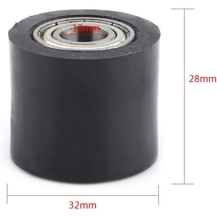 【並行輸入品】Akozon Chain Pulley Roller 10mm Drive Chain Pulley Roller Slider Tenの画像