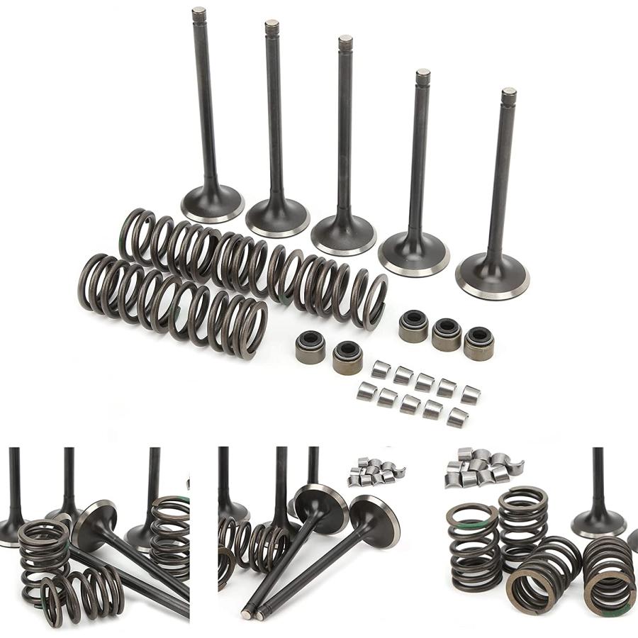 Cylinder Head Intake Exhaust Valve Kit Replacement for Yamaha Grizzly