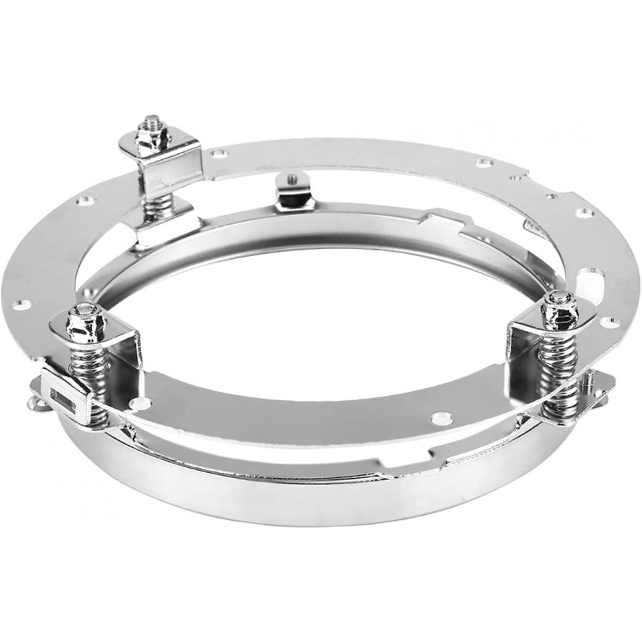 【並行輸入品】Akozon ヘッドライトマウントB 7インチ ラウンドLEDヘッドライトマウントブラケットリング ステンレスヘッドライトランプホルダー_6