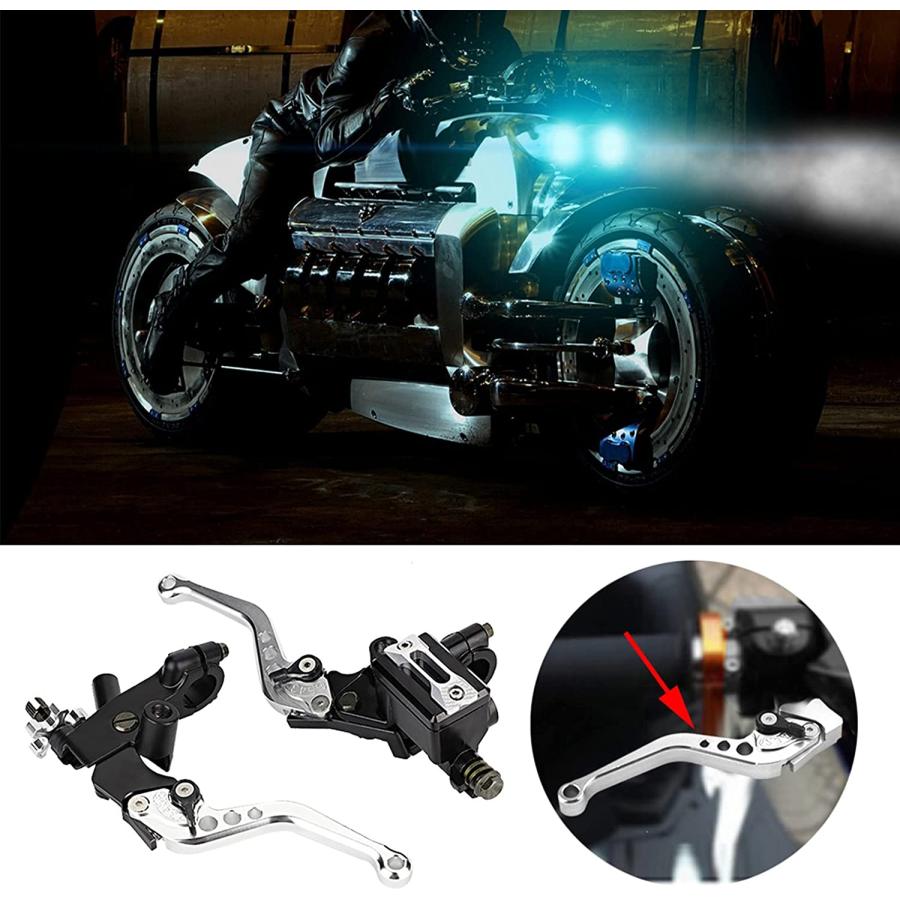 【並行輸入品】Akozon Master Cylinder Leve 1 Pair 7/8inch(22mm) Universal Motorcycl_4
