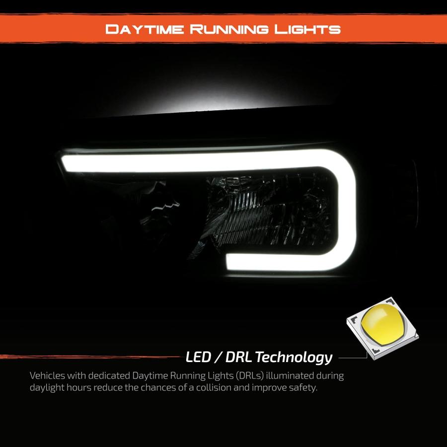 【並行輸入品】AKKON - 2010-2013 トヨタ 4Runner [C-Tube Bar] LED パーキング ブラック ヘッドライト ペアの画像