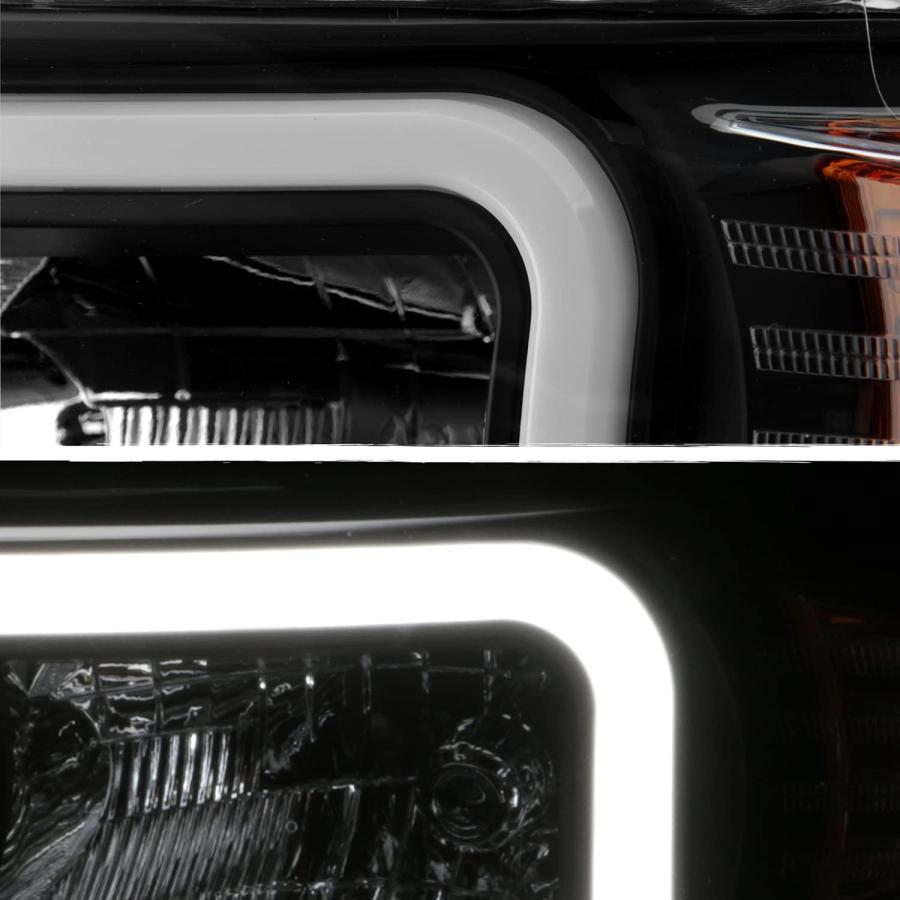 【並行輸入品】AKKON - 2010-2013 トヨタ 4Runner [C-Tube Bar] LED パーキング ブラック ヘッドライト ペアの画像