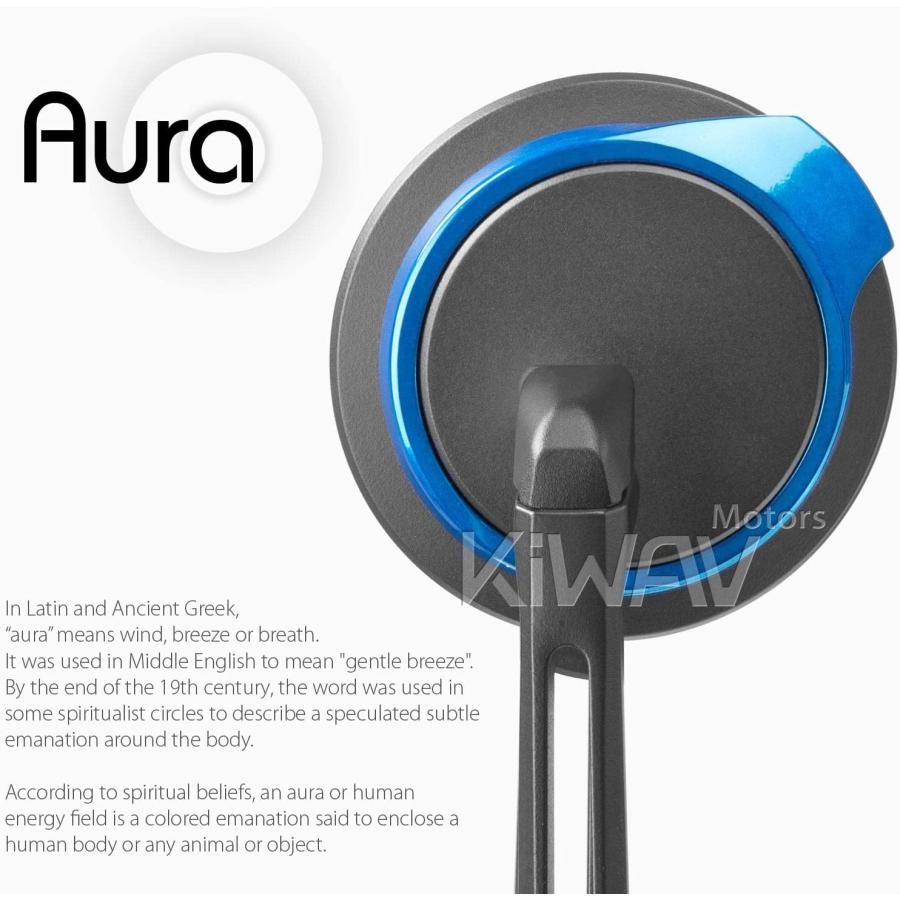 並行輸入品】KiWAV オーラー バイクミラー 黒と青 M10 1.25ピッチ 汎用