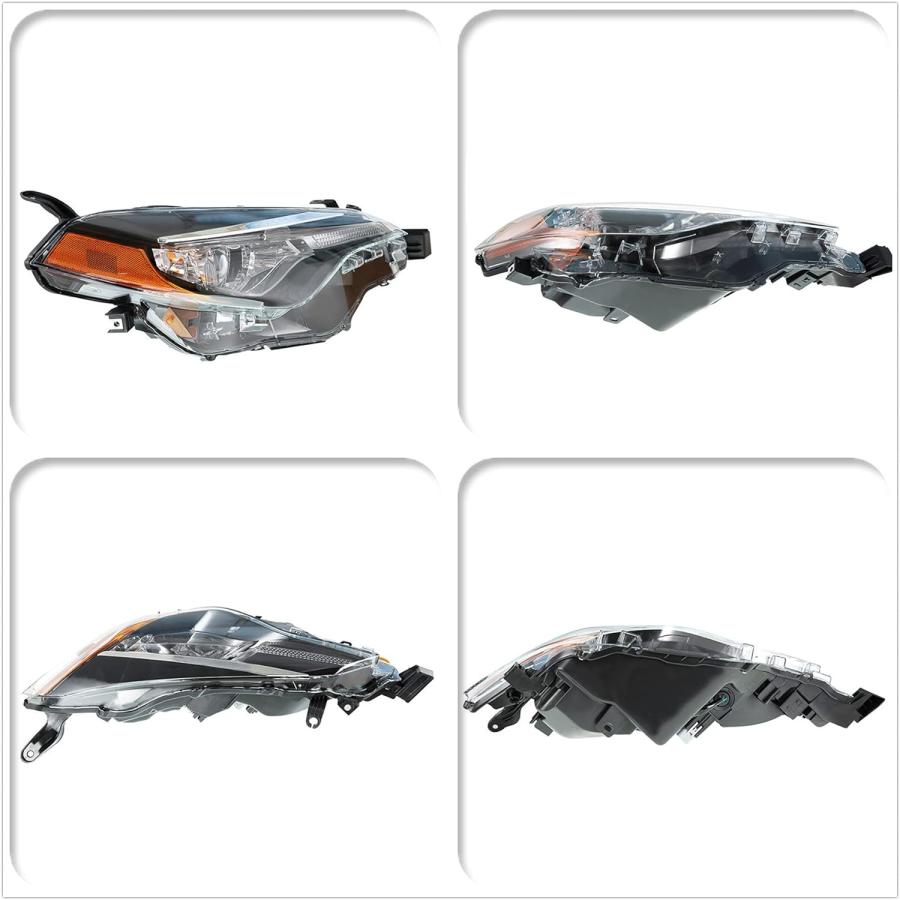 【並行輸入品】munirater フロント右 LEDプロジェクターヘッドライトヘッドランプアセンブリ アンバーコーナー付き 助手席側交換用 カローラ_5