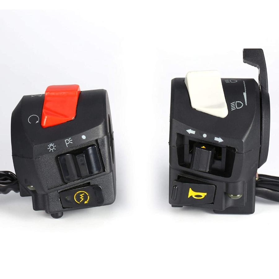 【並行輸入品】KIMISS 2X Universal 7/8'' Motorcycle Handlebar Horn Turn Signal Lighの画像