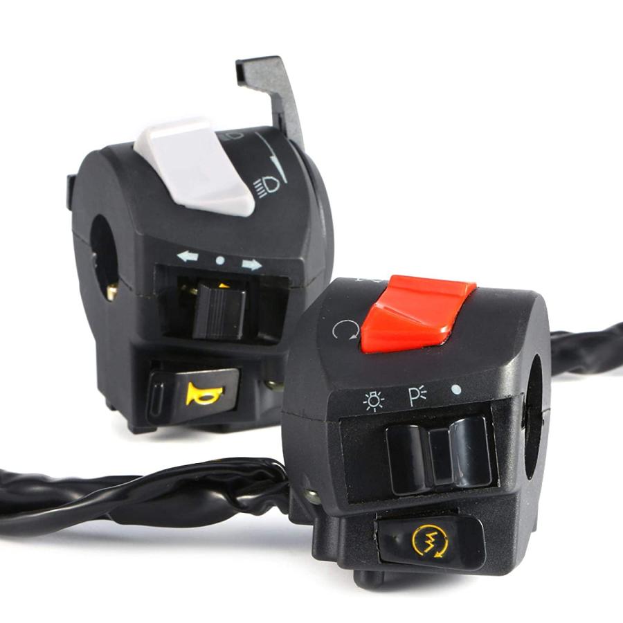 【並行輸入品】KIMISS 2X Universal 7/8'' Motorcycle Handlebar Horn Turn Signal Lighの画像