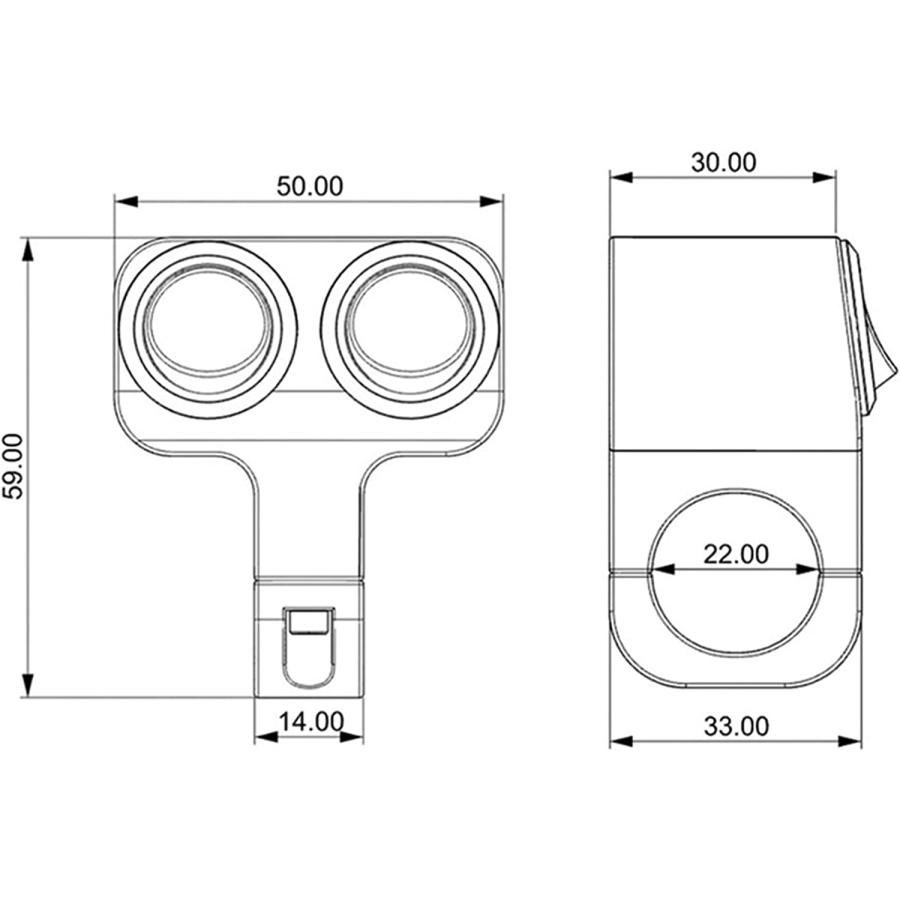 【並行輸入品】Handlebar Switches 1pc 12V 7/8inch Handlebar Control Switch Motorcy_4