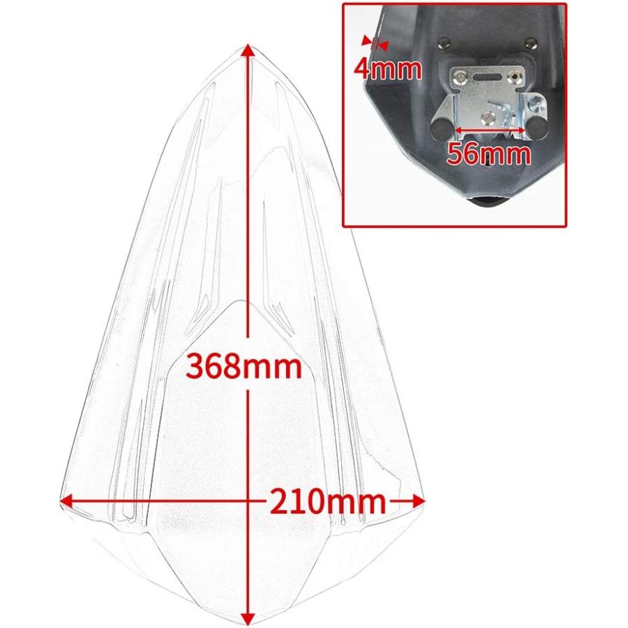 【並行輸入品】XUEFURONG Motorcycle Rear Pillion Passenger Hard Solo Seat Cowl Coveの画像