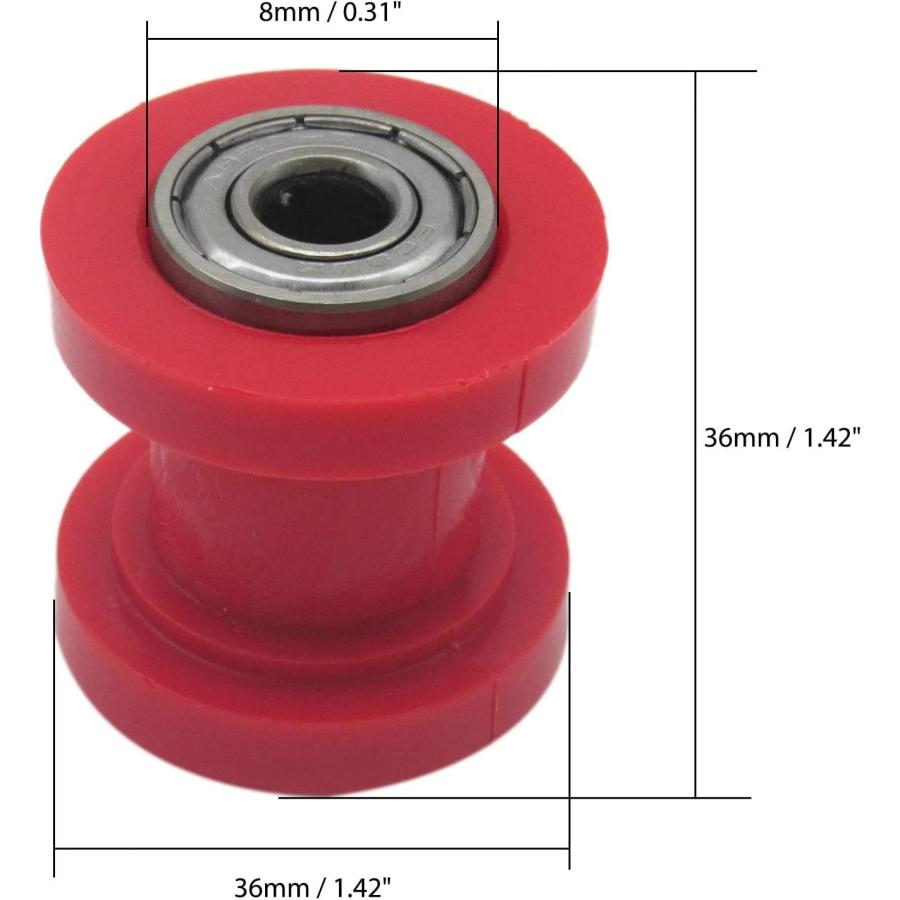 ブランド登録なし - 【並行輸入品】2Pcs 8粍 Chain Tensioner  Chain Roller Slider Tensioner Wheel Guide