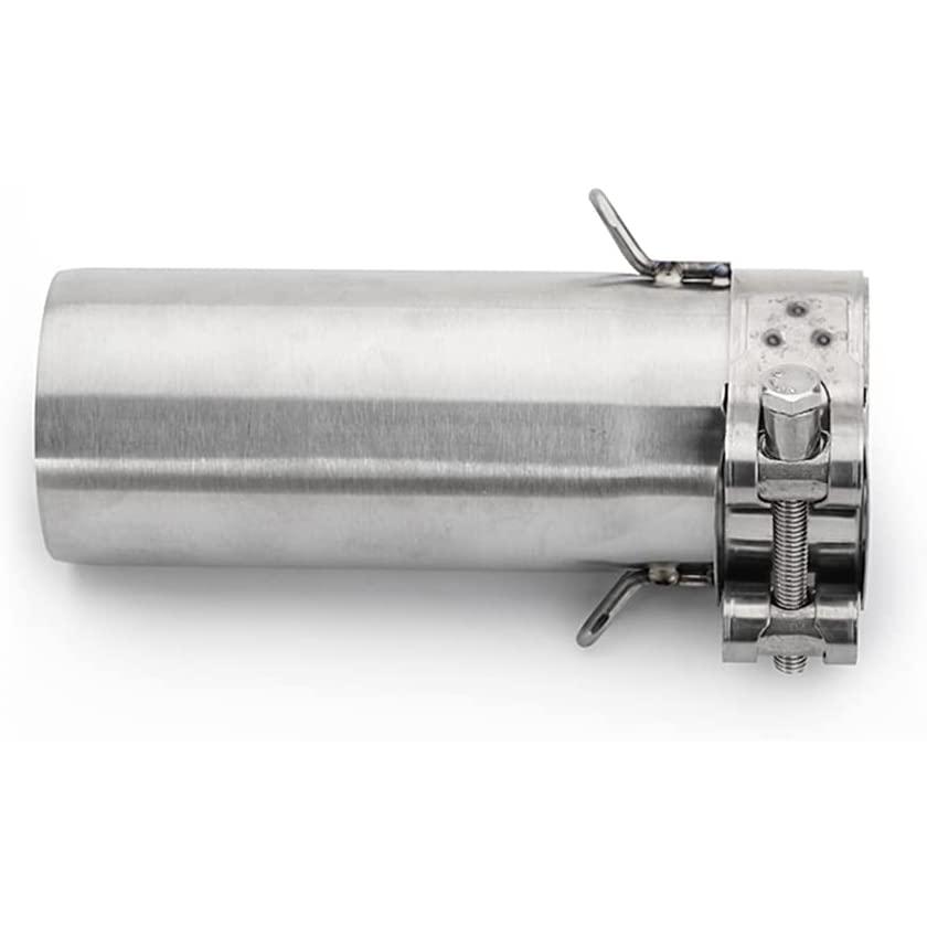【並行輸入品】Riloer Motorcycle Middle Link Pipe 51mm Stainless Steel Slip On Exhaの画像