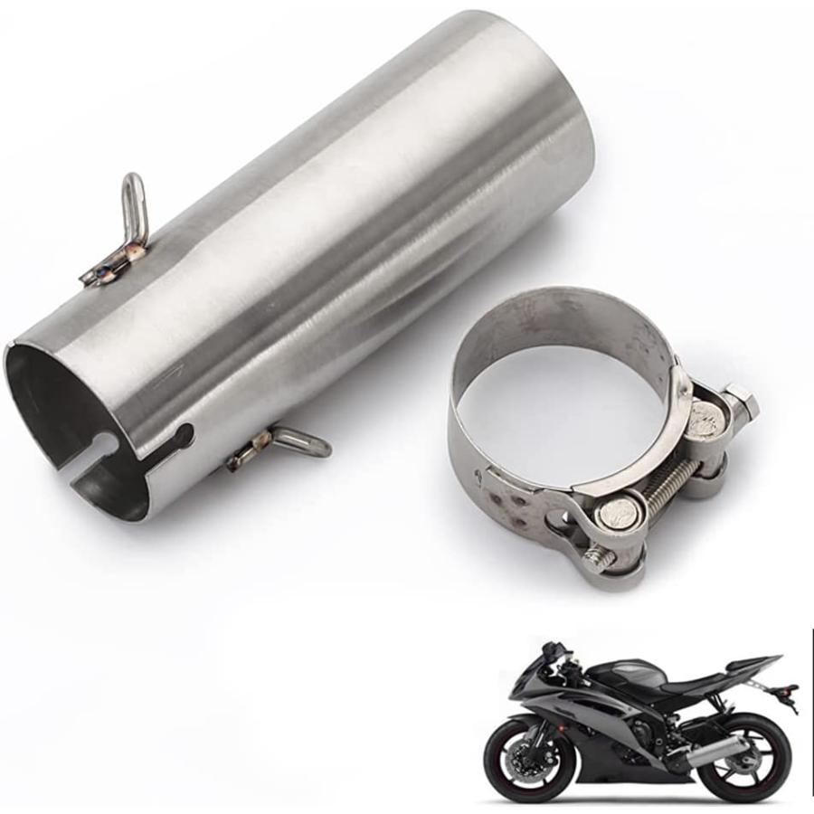 【並行輸入品】Riloer Motorcycle Middle Link Pipe 51mm Stainless Steel Slip On Exhaの画像