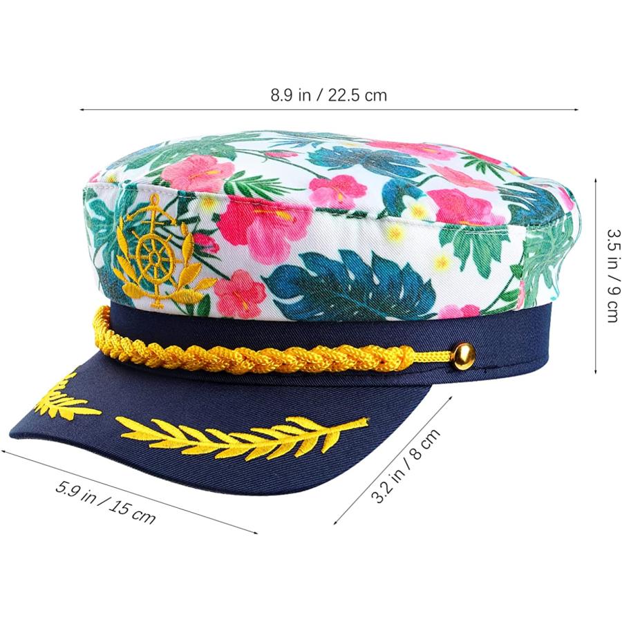 公式販売店 SOIMISS Captain Hat Sailor Hat Yacht Hat Boat Hat Navy Hat Adjustable Nautical Party Hat Caps Cosplay Costume for Yacht Party　並行輸入品