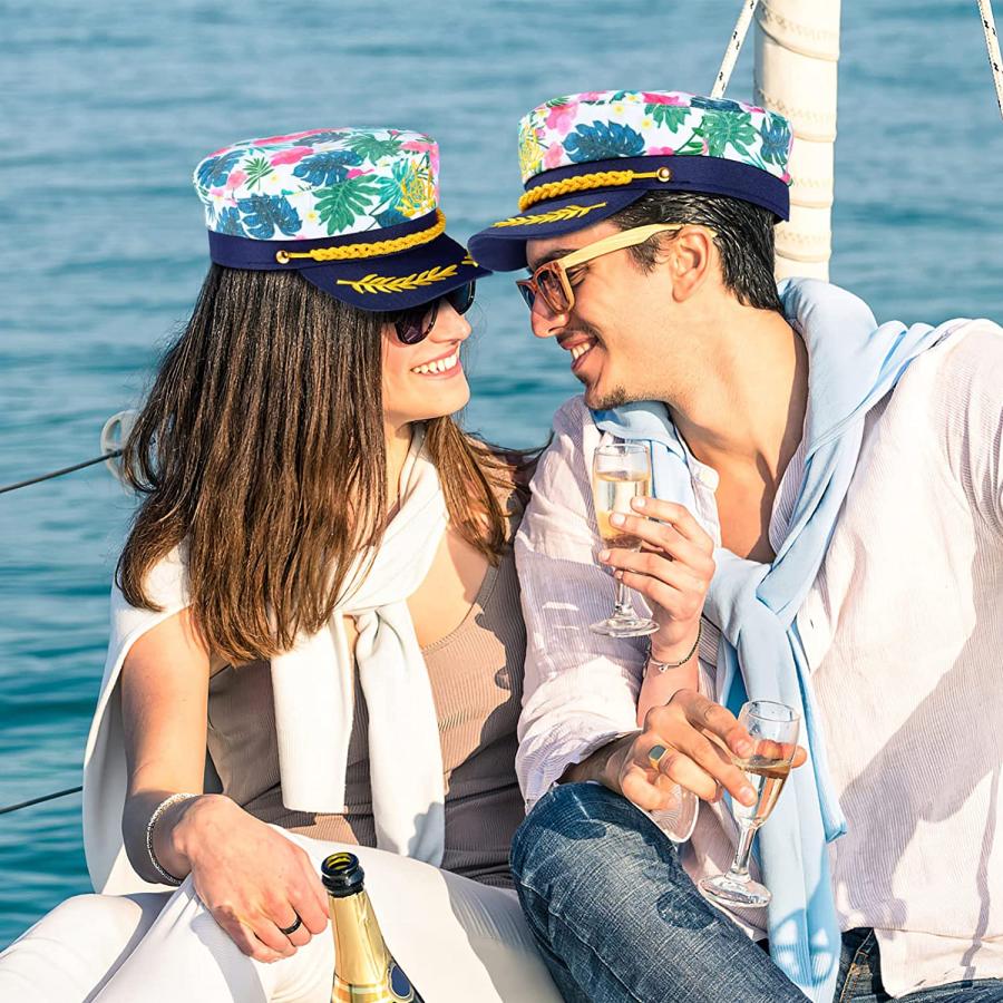 公式販売店 SOIMISS Captain Hat Sailor Hat Yacht Hat Boat Hat Navy Hat Adjustable Nautical Party Hat Caps Cosplay Costume for Yacht Party　並行輸入品