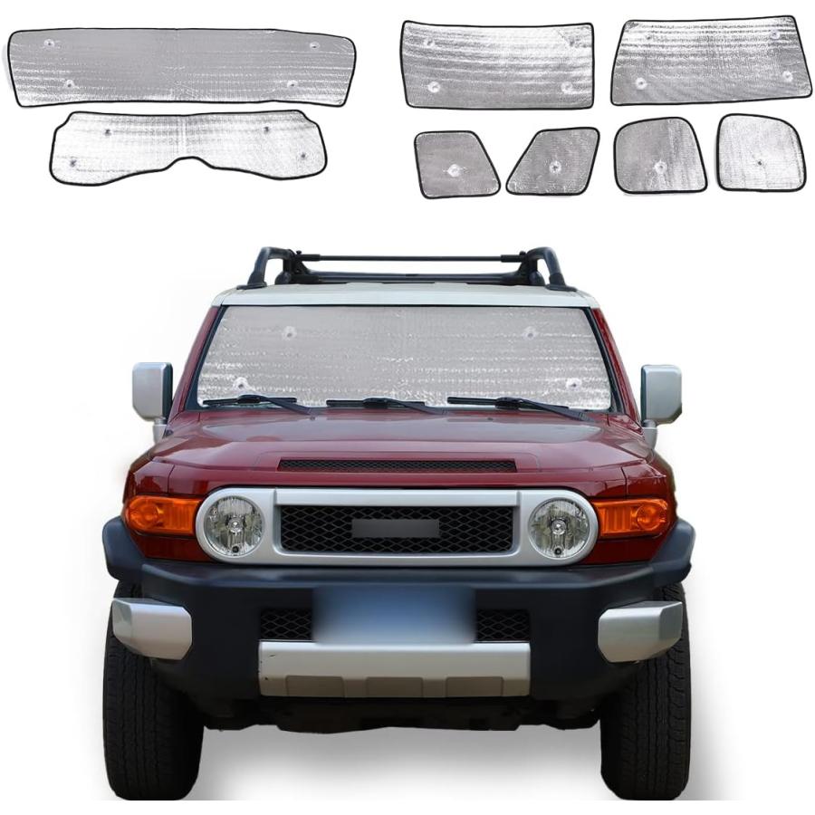 FJ クルーザー　折りたたみ式　サンシェード トヨタ FJクルーザー 2007-2021に対応 サンシェード フロントガラス用