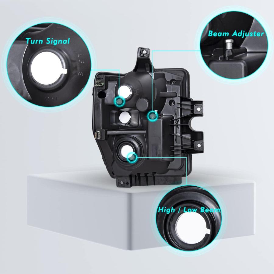 【並行輸入品】TUSDAR ヘッドライトアセンブリセット 08-10 フォード F-250 F-350 F-450 F-550 スーパーデューティー_2