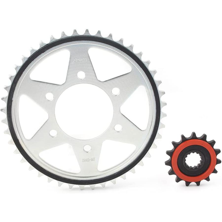 GZYF Motorcycle 15 Teeth Front Sprocket Replacement with 44 Teeth Rear