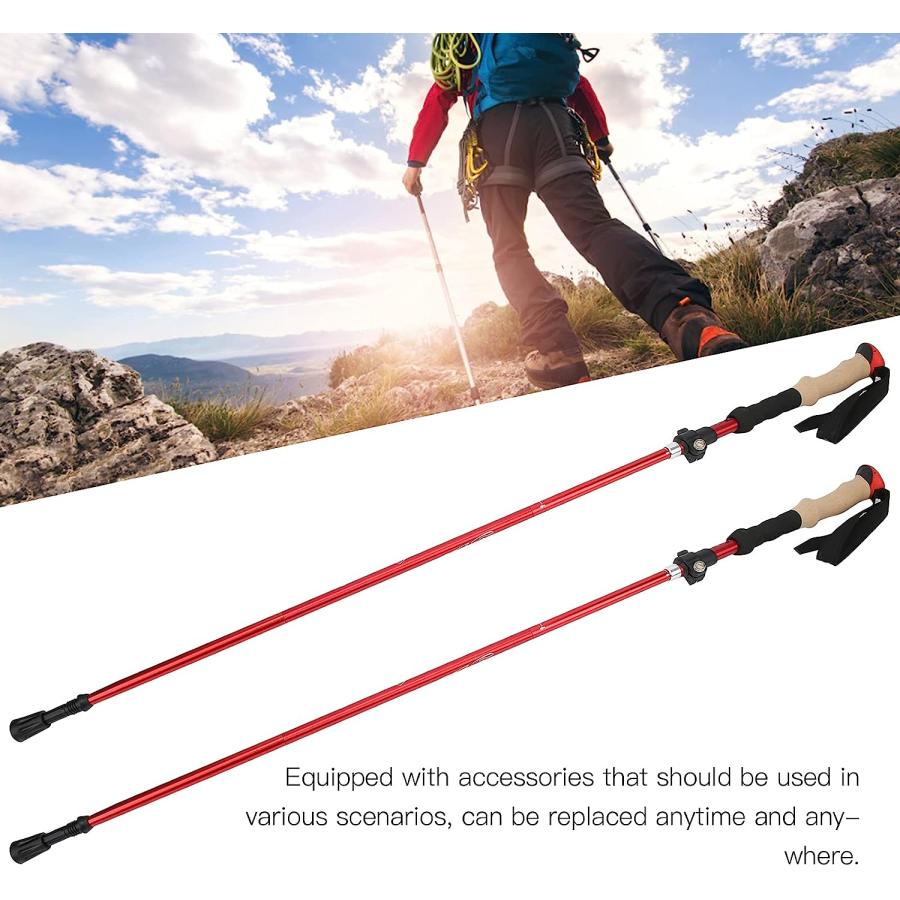 Hiking Sticks  Convenient to Use Walking Poles Stable Performance for Outdoor Sports(red)　並行輸入品｜dep-dreamfactory｜02