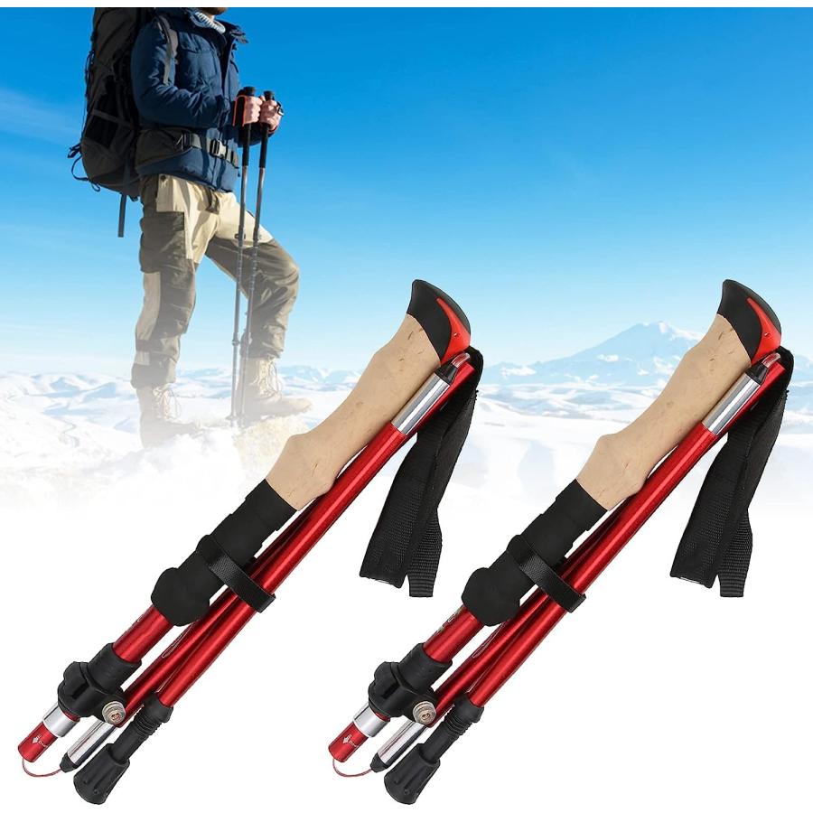 Hiking Sticks  Convenient to Use Walking Poles Stable Performance for Outdoor Sports(red)　並行輸入品｜dep-dreamfactory｜05