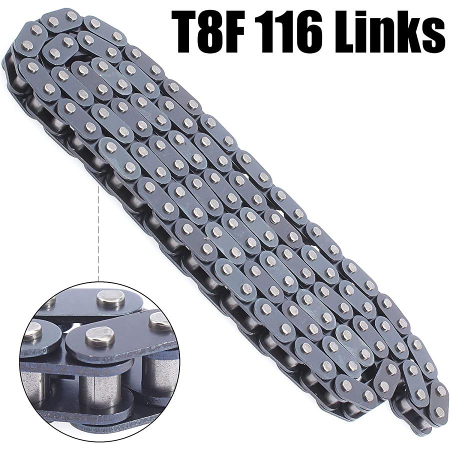 【並行輸入品】LIYYDS T8F Heavy Duty Drive 116 Chain + 10Pcs Master links 43cc 47cc_6