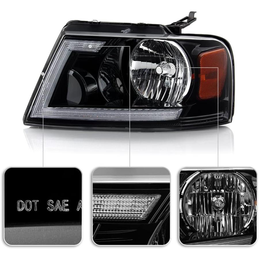 【並行輸入品】ACANII - 2004-2008 フォード F150 06-08 リンカーン マーク LT ブラック LED チューブ スイッチバッ_3