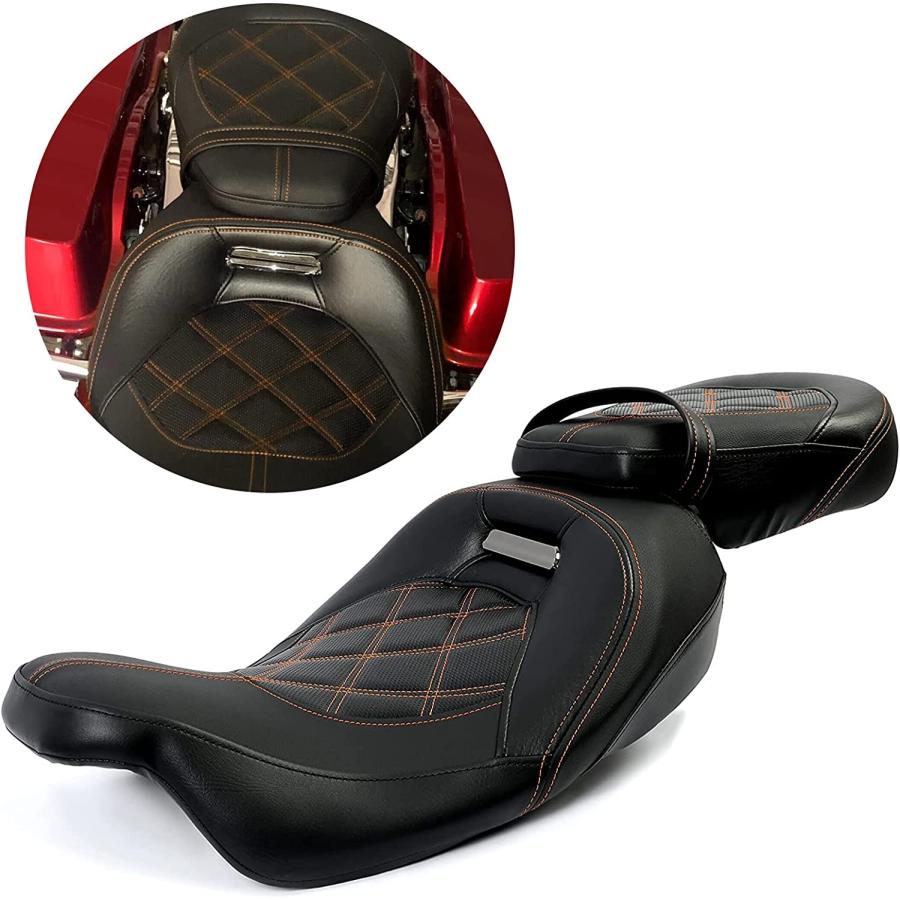 【並行輸入品】KUAFU ロープロファイルライダーパッセンジャーピリオンシート 2009-2021 Harley Davidson Touring R_3