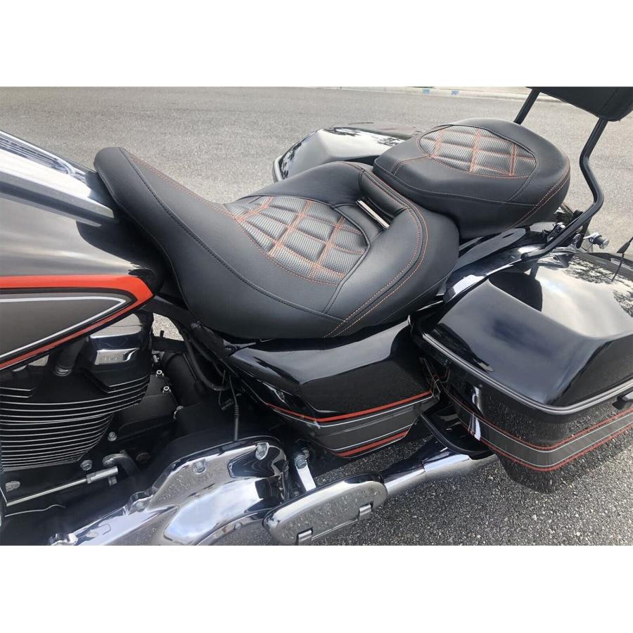【並行輸入品】KUAFU ロープロファイルライダーパッセンジャーピリオンシート 2009-2021 Harley Davidson Touring R_4